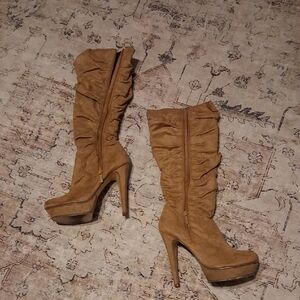 Michael Antonio Tan Heeled Boots